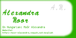 alexandra moor business card